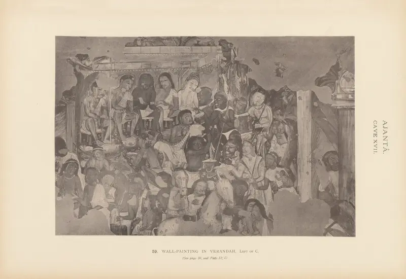 The paintings in the Buddhist cave-temples of Ajantâ, Khandesh, India Pl.058 av John Griffiths
