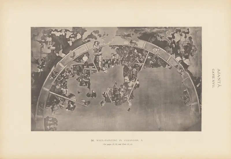 The paintings in the Buddhist cave-temples of Ajantâ, Khandesh, India Pl.055 av John Griffiths