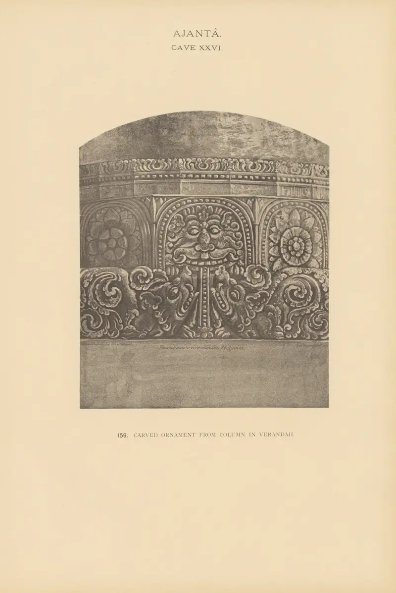 The paintings in the Buddhist cave-temples of Ajantâ, Khandesh, India Pl.158 av John Griffiths