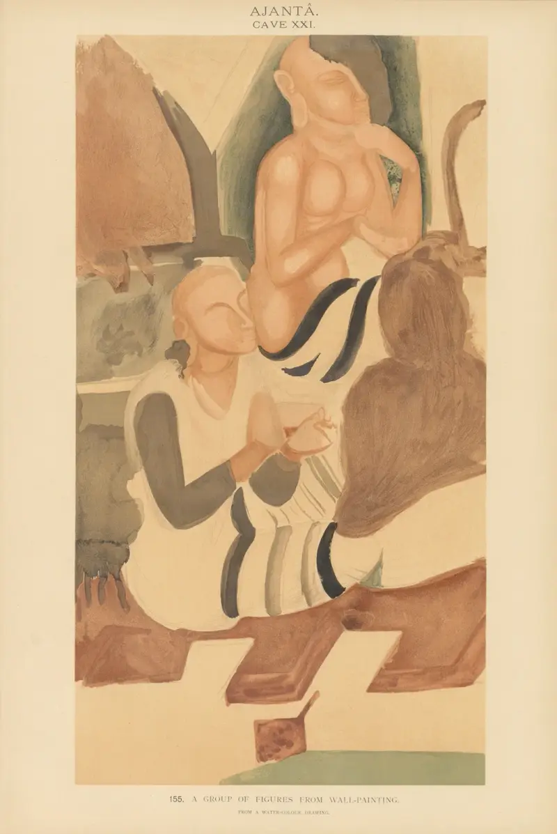 The paintings in the Buddhist cave-temples of Ajantâ, Khandesh, India Pl.154 av John Griffiths