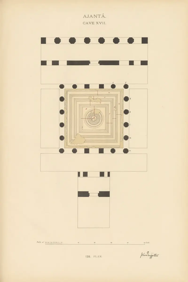 The paintings in the Buddhist cave-temples of Ajantâ, Khandesh, India Pl.138 av John Griffiths
