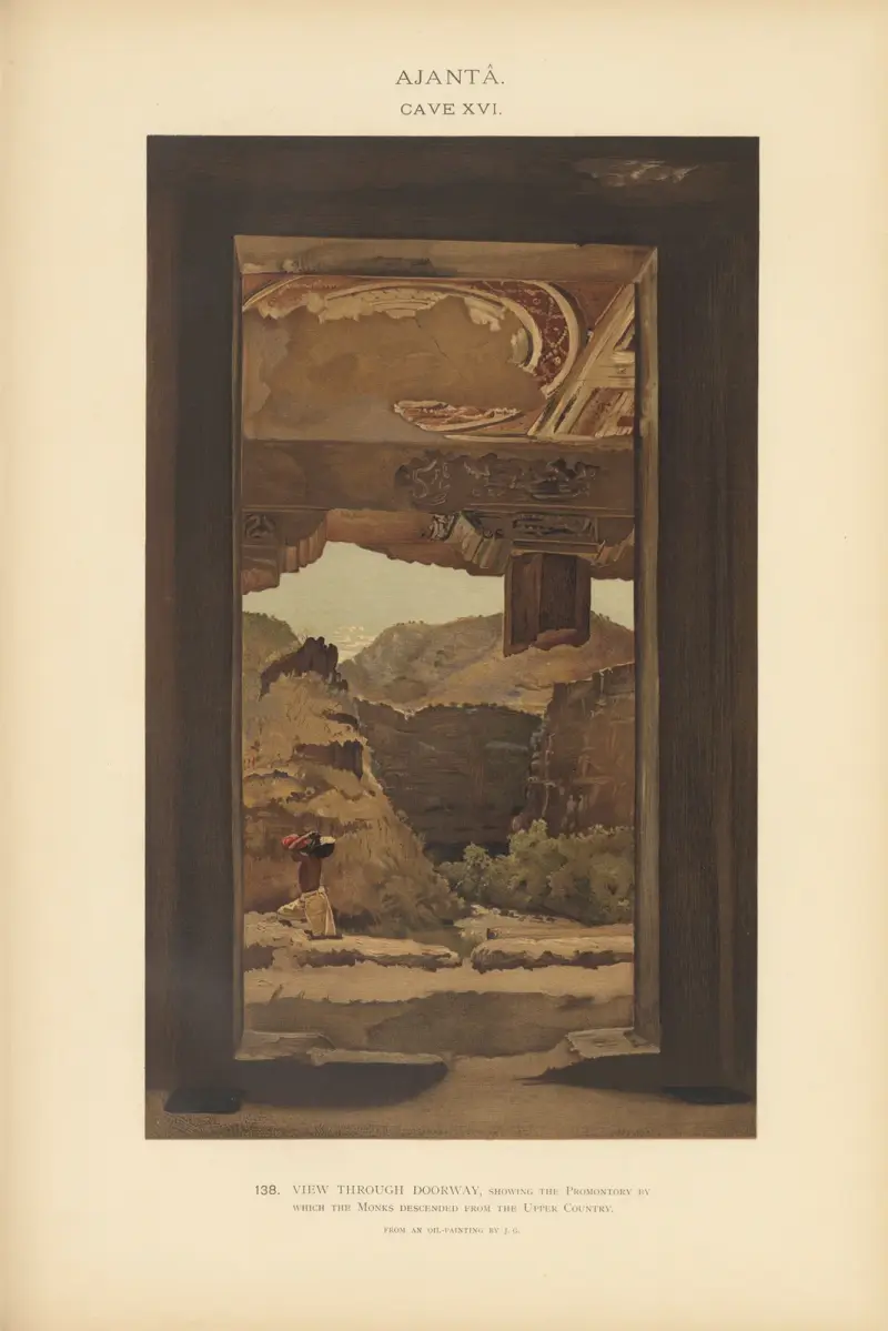 The paintings in the Buddhist cave-temples of Ajantâ, Khandesh, India Pl.137 av John Griffiths