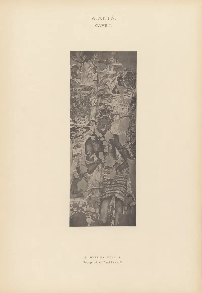 Målningarna i de buddhistiska grottemplen i Ajantâ, Khandesh, Indien, pl. 013 av John Griffiths