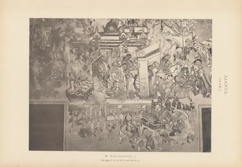 The paintings in the Buddhist cave-temples of Ajantâ, Khandesh, India Pl.012 av John Griffiths