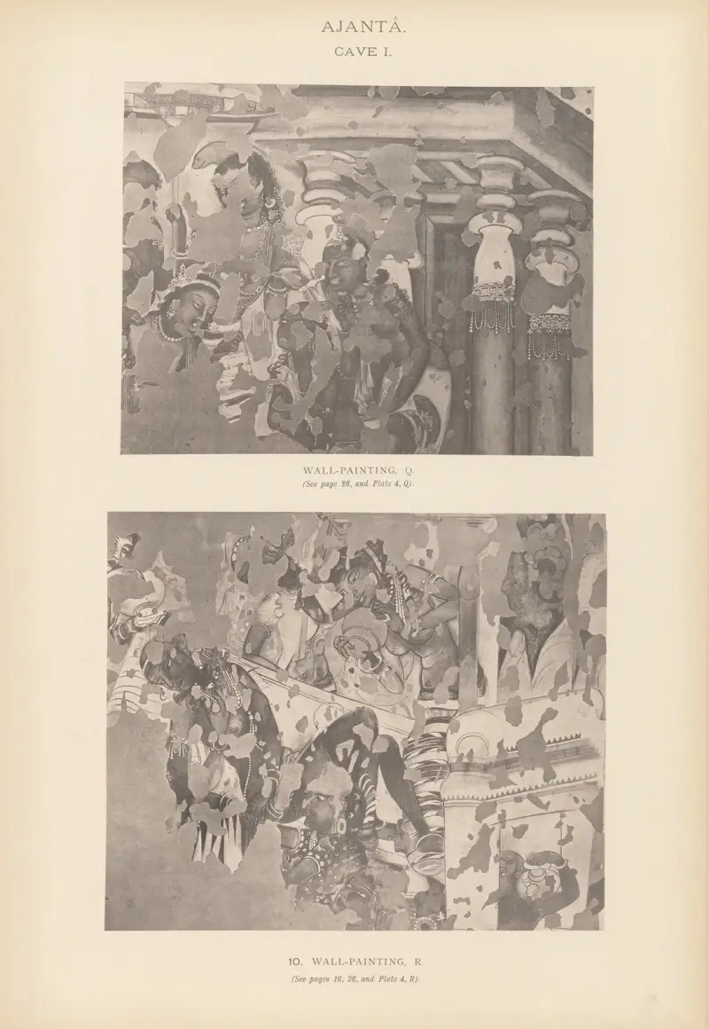 The paintings in the Buddhist cave-temples of Ajantâ, Khandesh, India Pl.009 av John Griffiths