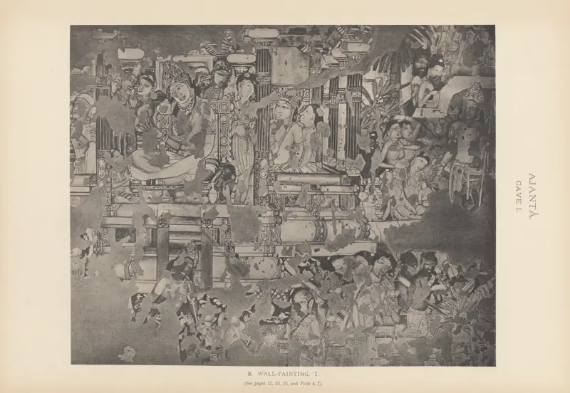 The paintings in the Buddhist cave-temples of Ajantâ, Khandesh, India Pl.008 av John Griffiths