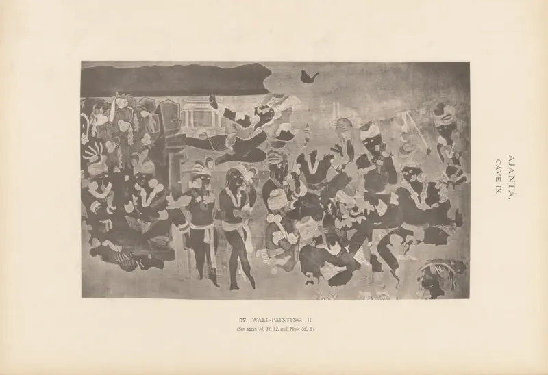Målningarna i de buddhistiska grottemplen i Ajantâ, Khandesh, Indien, pl. 036 av John Griffiths
