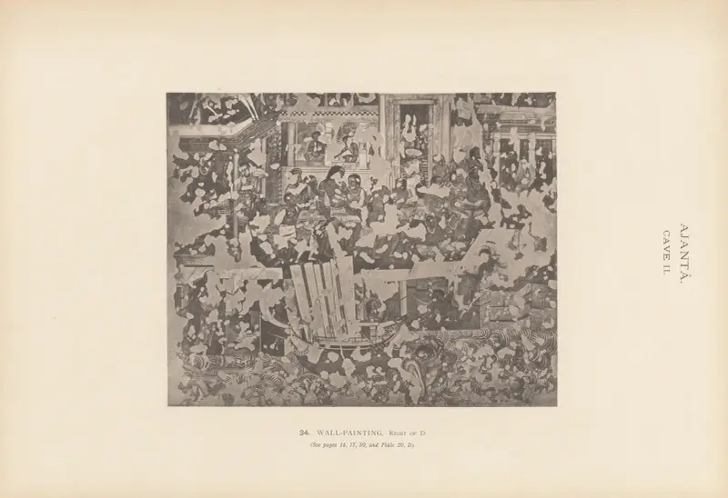 The paintings in the Buddhist cave-temples of Ajantâ, Khandesh, India Pl.033 av John Griffiths