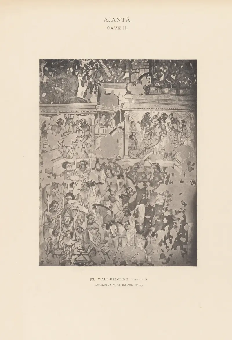 The paintings in the Buddhist cave-temples of Ajantâ, Khandesh, India Pl.032 av John Griffiths