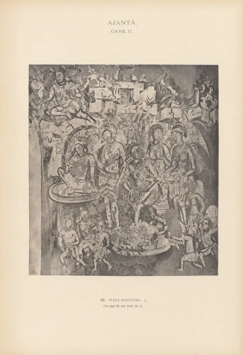 Målningarna i de buddhistiska grottemplen i Ajantâ, Khandesh, Indien, pl. 031 av John Griffiths