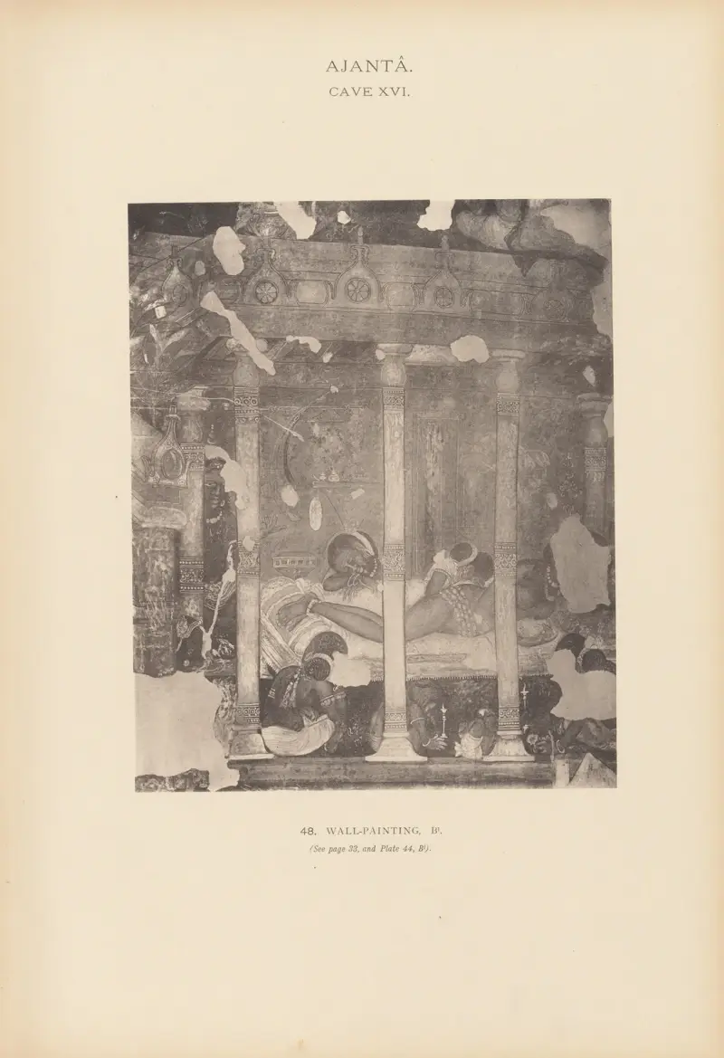 The paintings in the Buddhist cave-temples of Ajantâ, Khandesh, India Pl.047 av John Griffiths