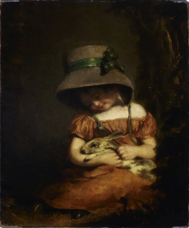 Dívka s králíkem, John Hoppner