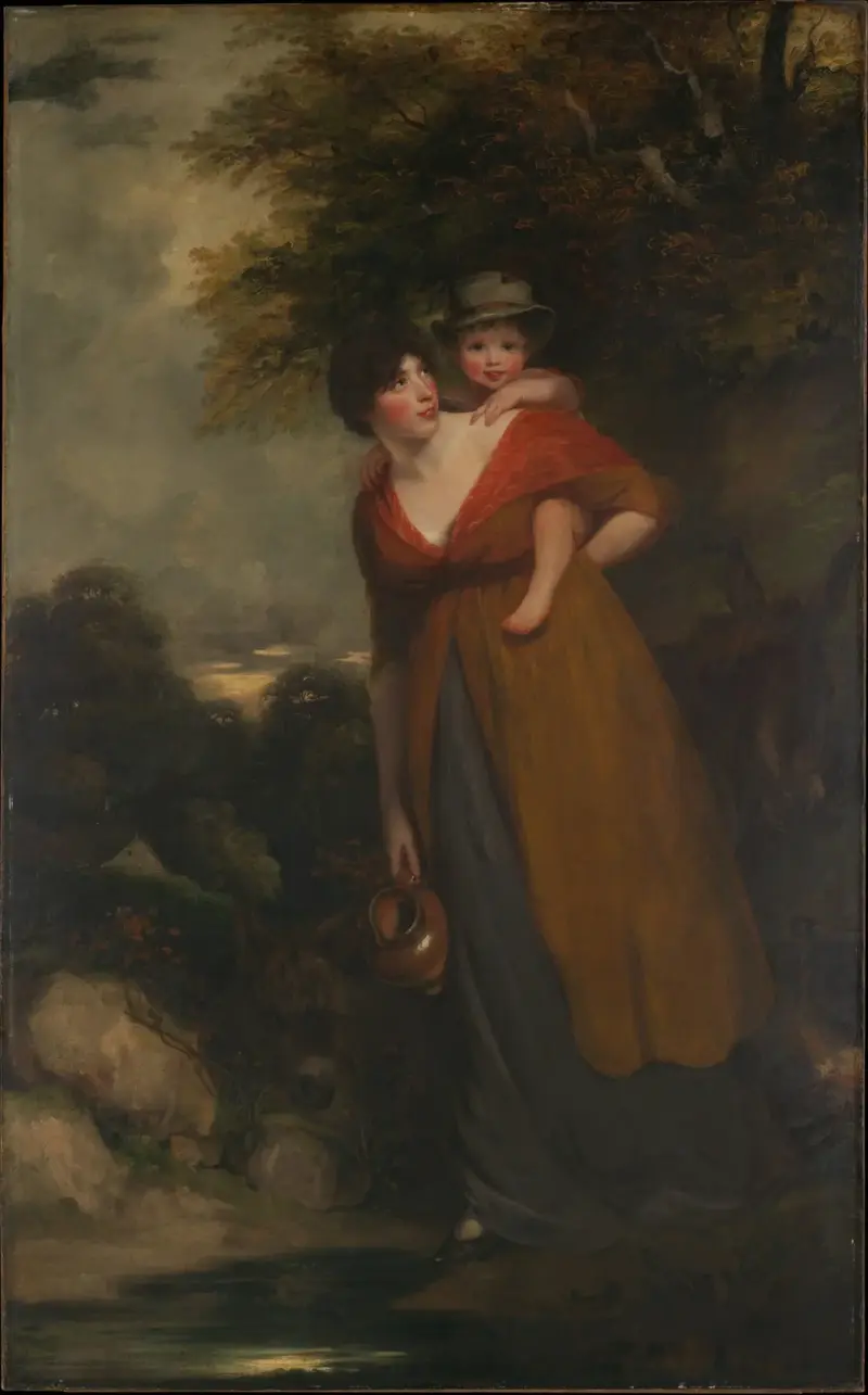Mrs. Richard Brinsley Sheridan (Hester Jane Ogle, 1775–1817) och hennes son (Charles Brinsley Sheridan, 1796–1843) av John Hoppner