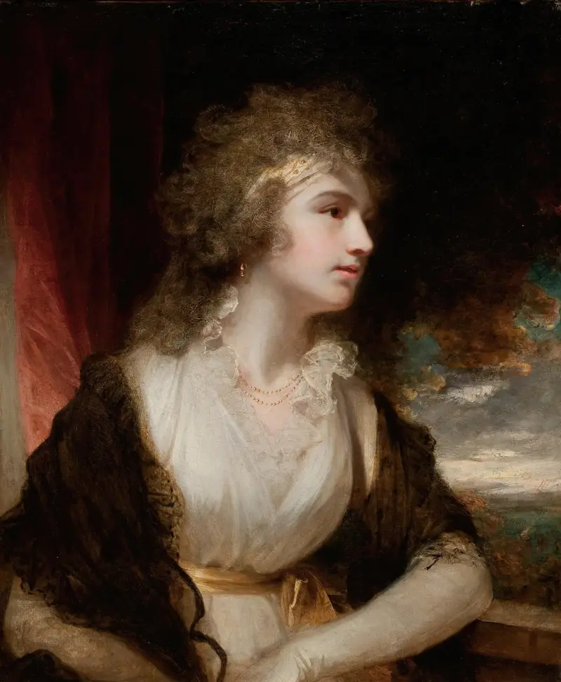 Portrait of a Lady (possibly Mrs. Charles Greeley) av John Hoppner