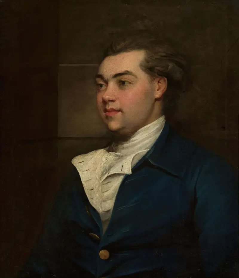 Portrait of a man av John Hoppner
