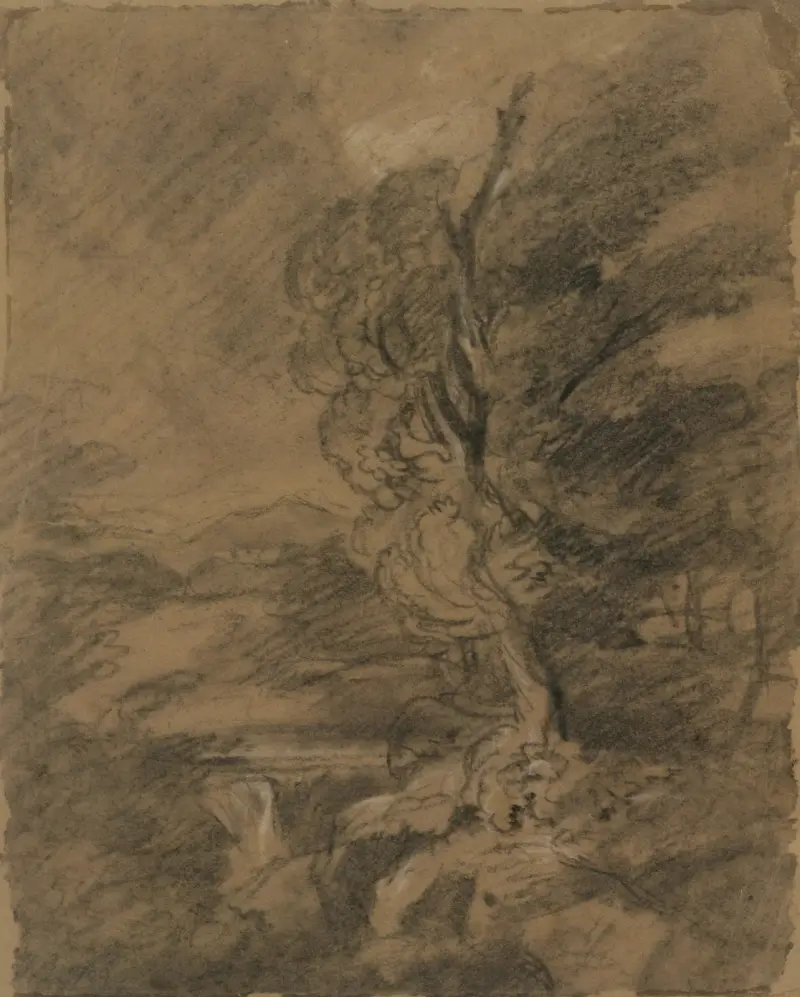 Stormigt landskap av John Hoppner