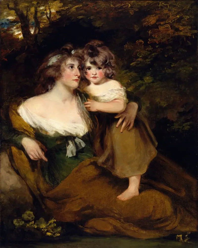 Grevingen av Darnley och hennes dotter Lady Elizabeth Bligh av John Hoppner