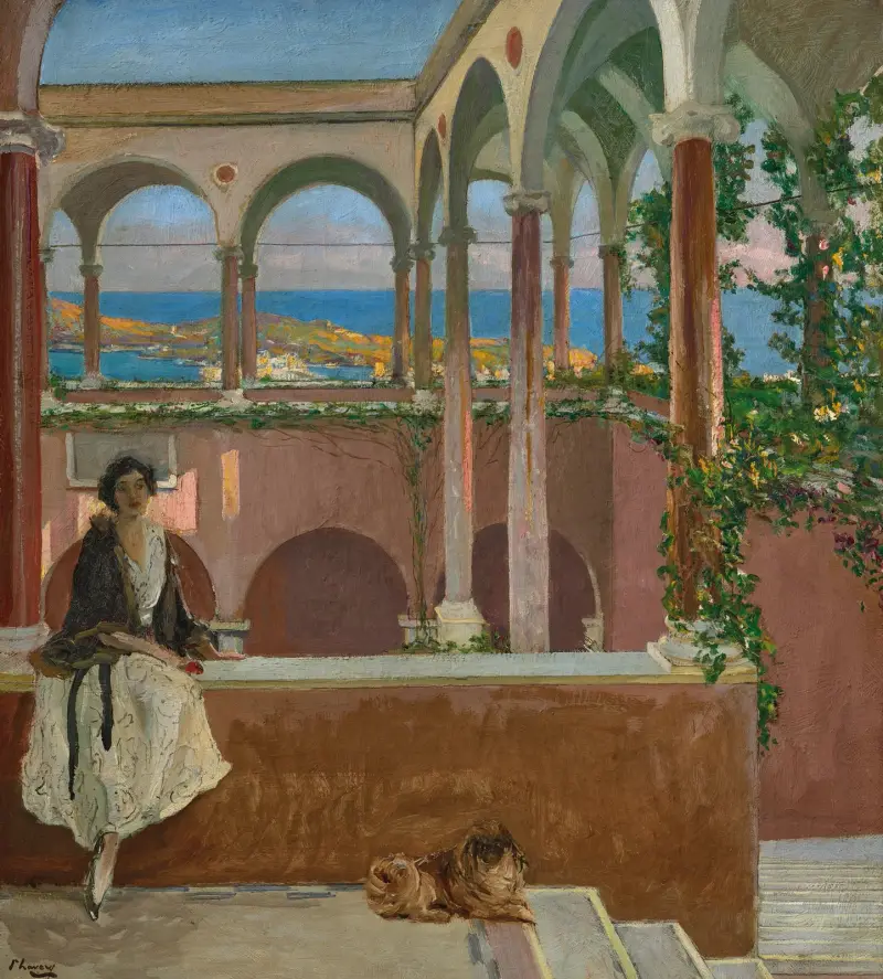Villa vid Rivieran av Sir John Lavery