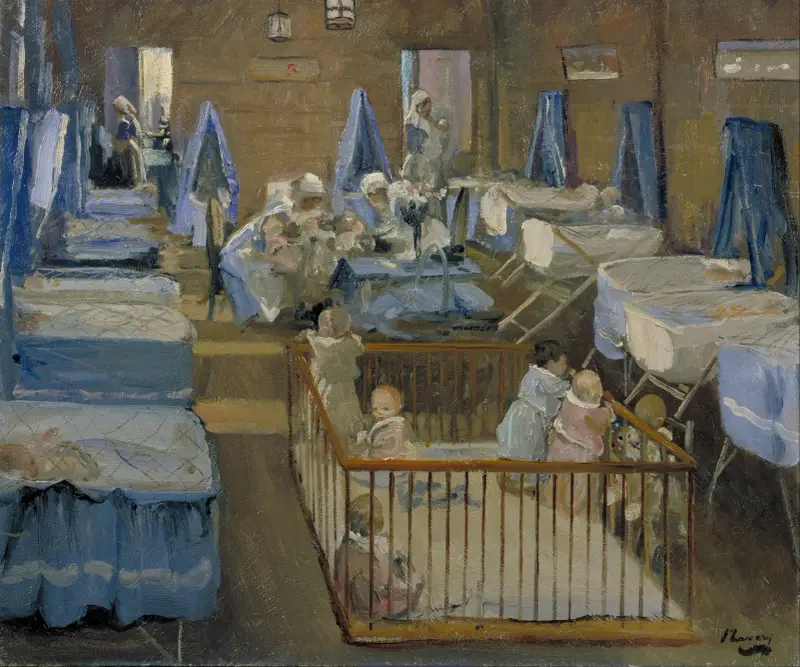 Lady Henrys barnkrubba, Woolwich av Sir John Lavery