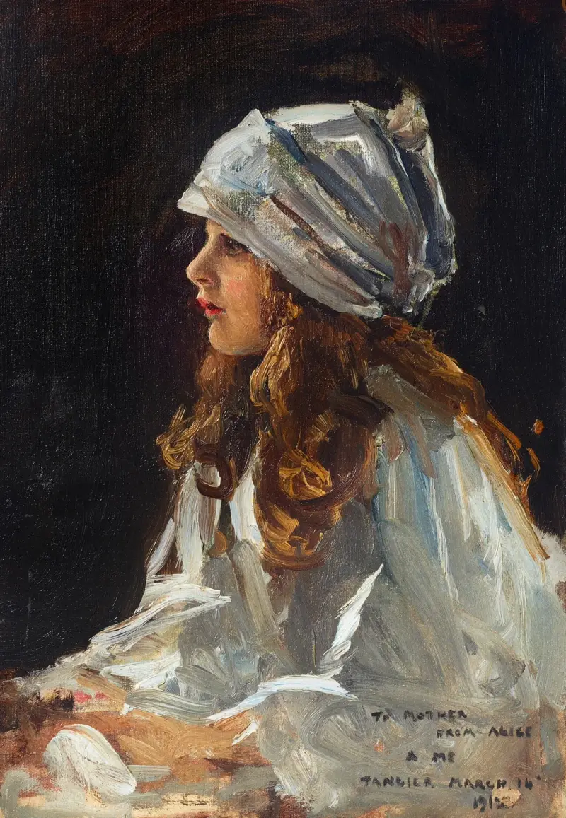 Porträtt av konstnärens dotter Alice av Sir John Lavery