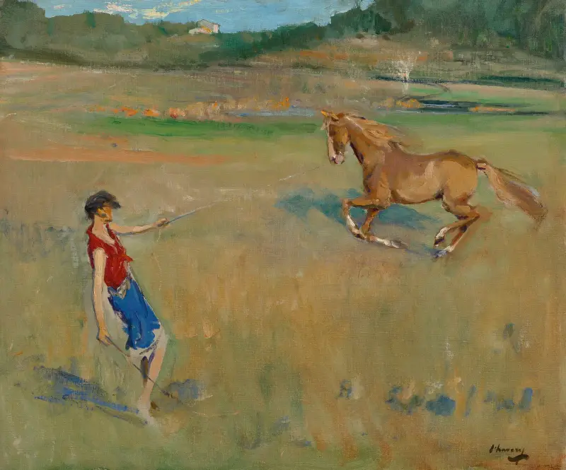 Die Dressur des Ponys von Sir John Lavery