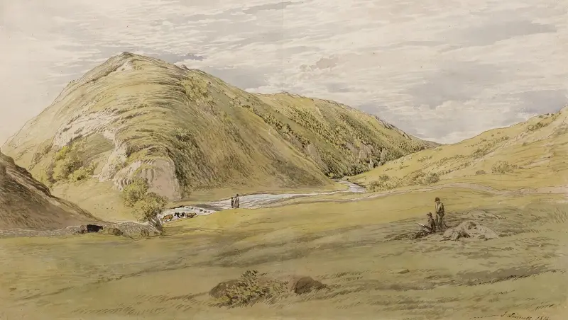 Infart till Dovedale från Ashbourne, Derbyshire av John Linnell