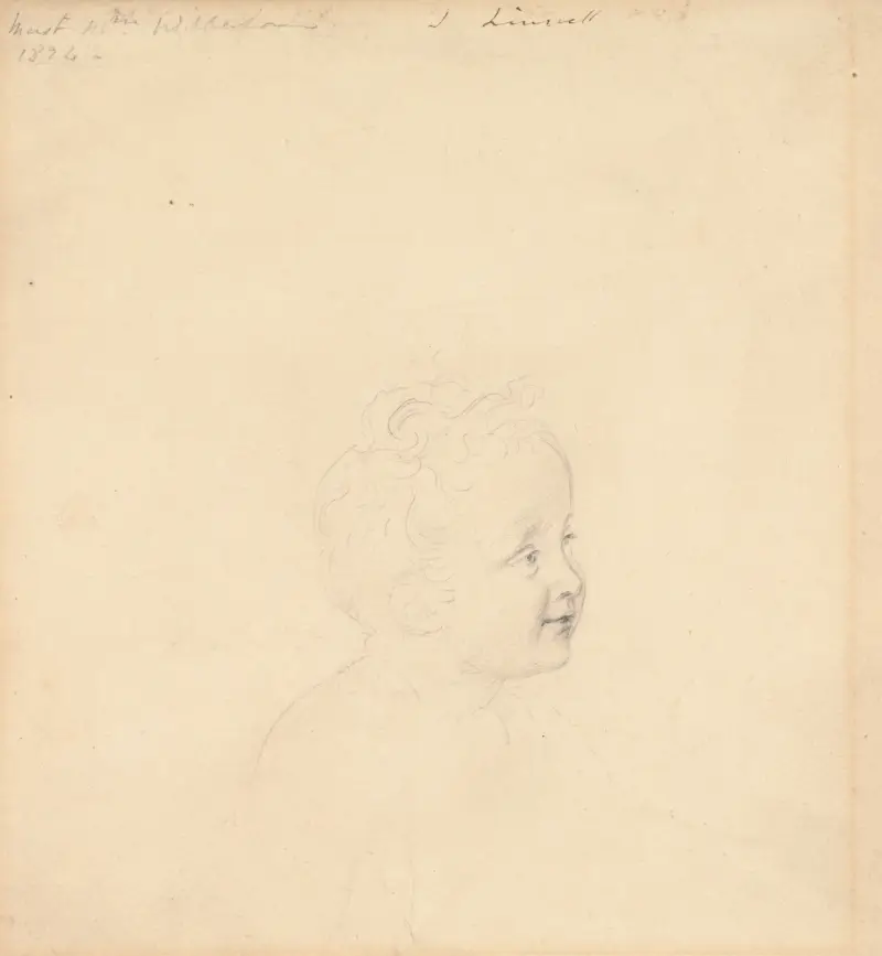 Studie k portrétu Williama Wilberforcea jako chlapce, John Linnell