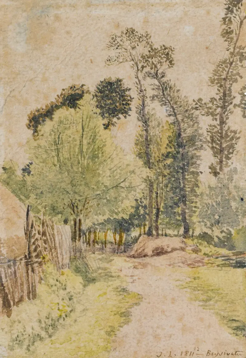 Studie von Bäumen in Bayswater, London von John Linnell