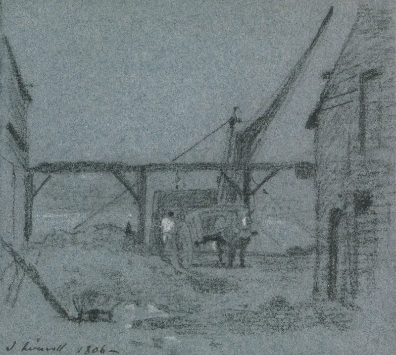 Getreideentladung von John Linnell