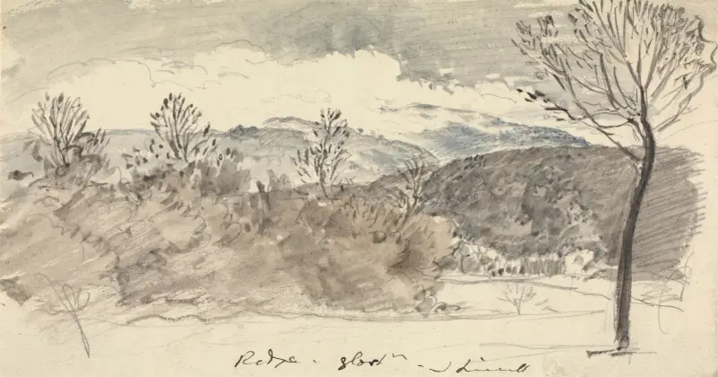 View at Mr. Sheppard’s, The Ridge, Gloucestershire av John Linnell