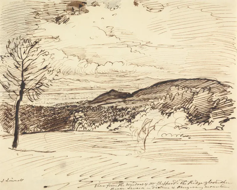Utsikt från herr Sheppards fönster, The Ridge, Gloucestershire av John Linnell