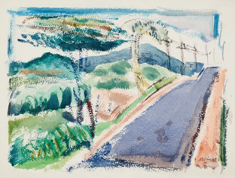On Road to Sparkill, New York av John Marin