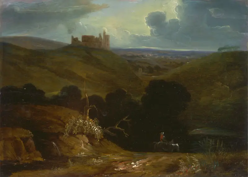 Pejzaż z zamkiem, John Martin