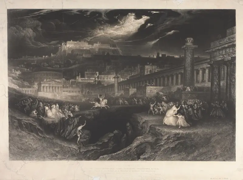 Marcus Curtius av John Martin