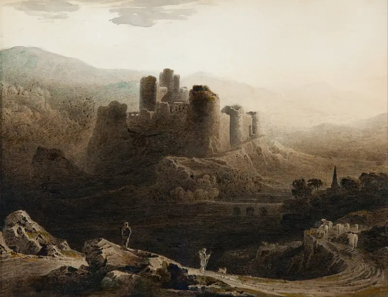 Månsken – Chepstow Castle av John Martin
