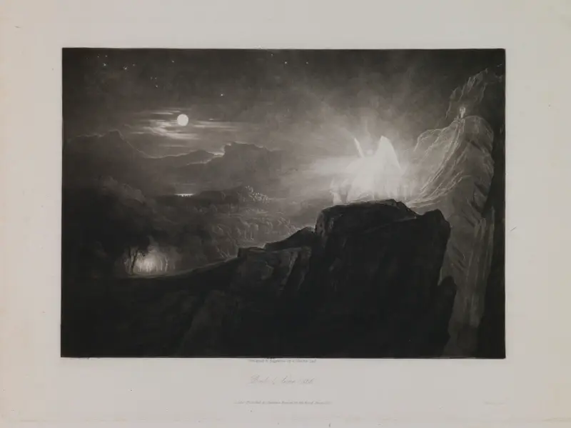 The Angels Guarding Paradise at Night (Book 4, Line 866) av John Martin