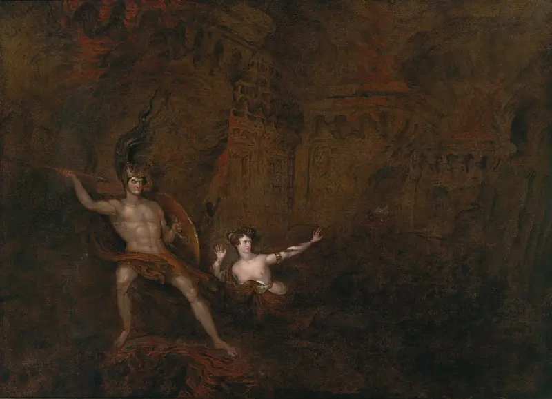 Striden mellan Satan och döden av John Martin