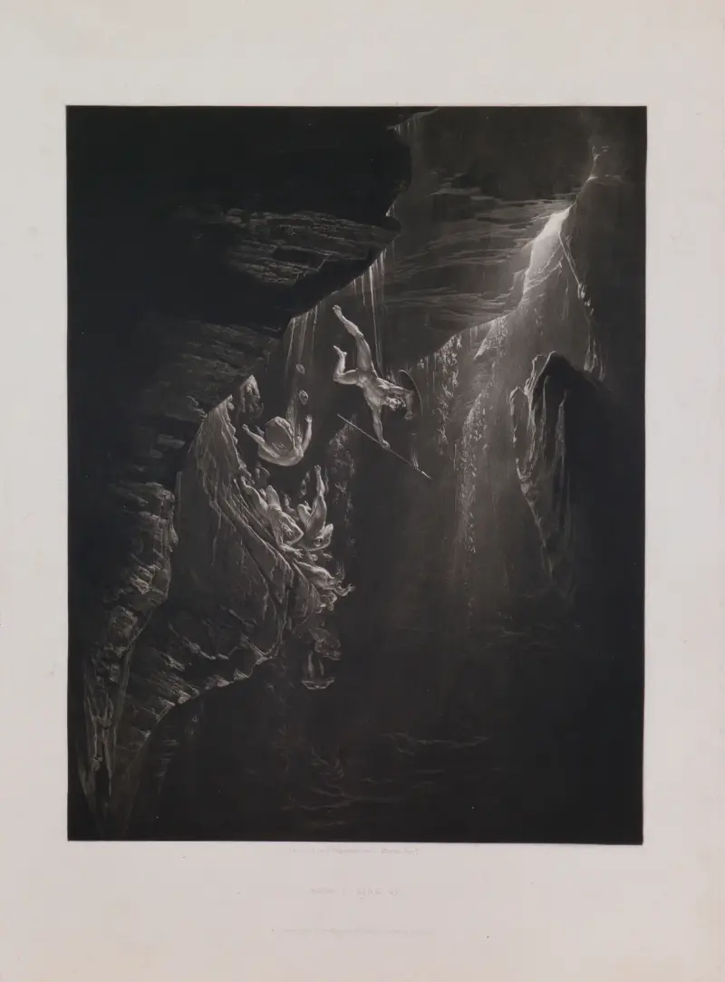 De upproriska änglarnas fall (bok 1, rad 44) av John Martin