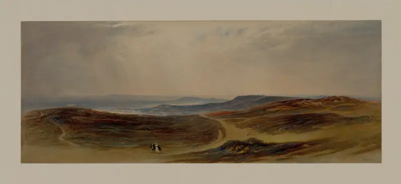 The Valley of the Tyne, My Native Country near Henshaw av John Martin