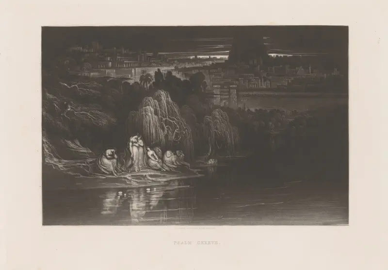 Gråtande kvinnor vid floden nära Babylon av John Martin