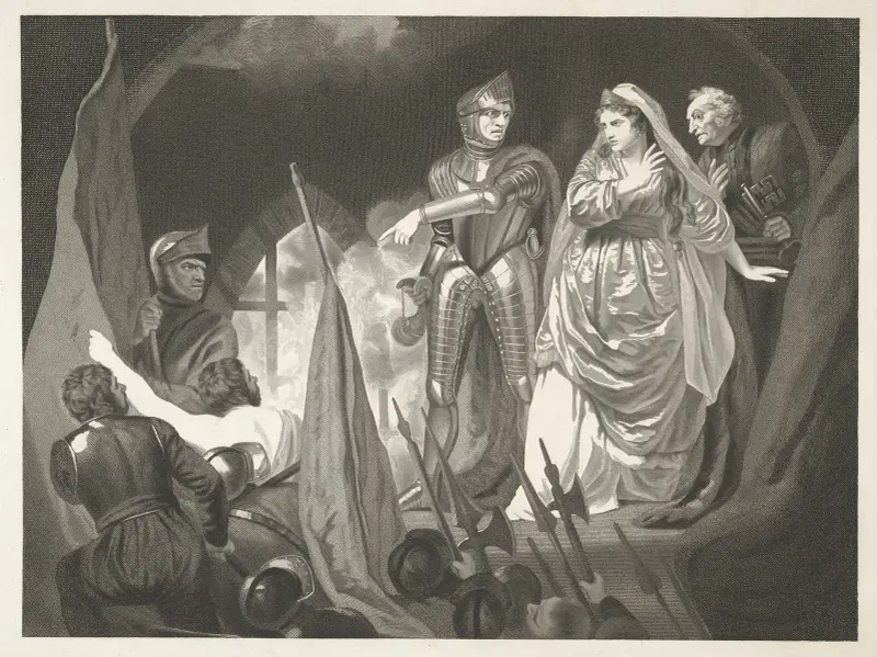 Henry VI, Part I; Act II, Scene iii, The Countess of Auvergne’s Castle av John Opie