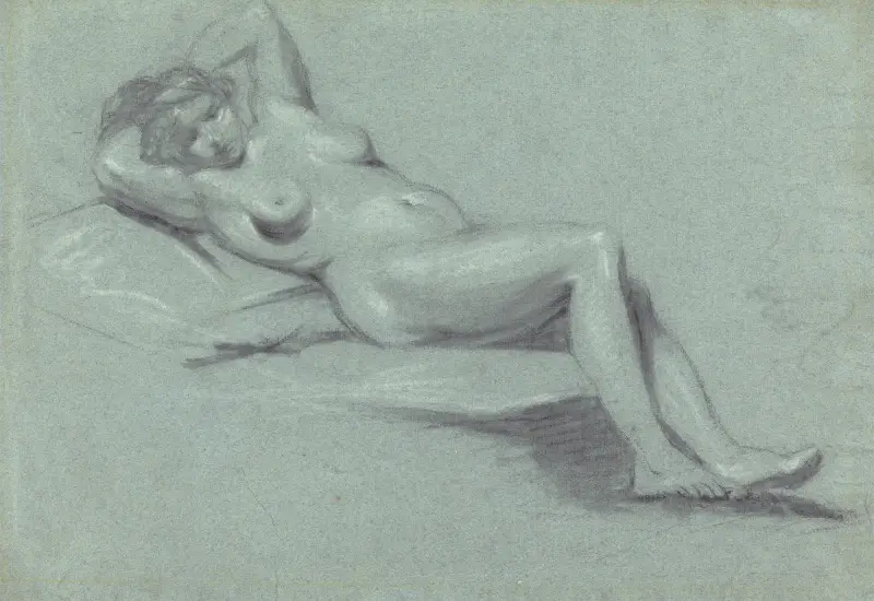 Reclining Female Nude av John Opie