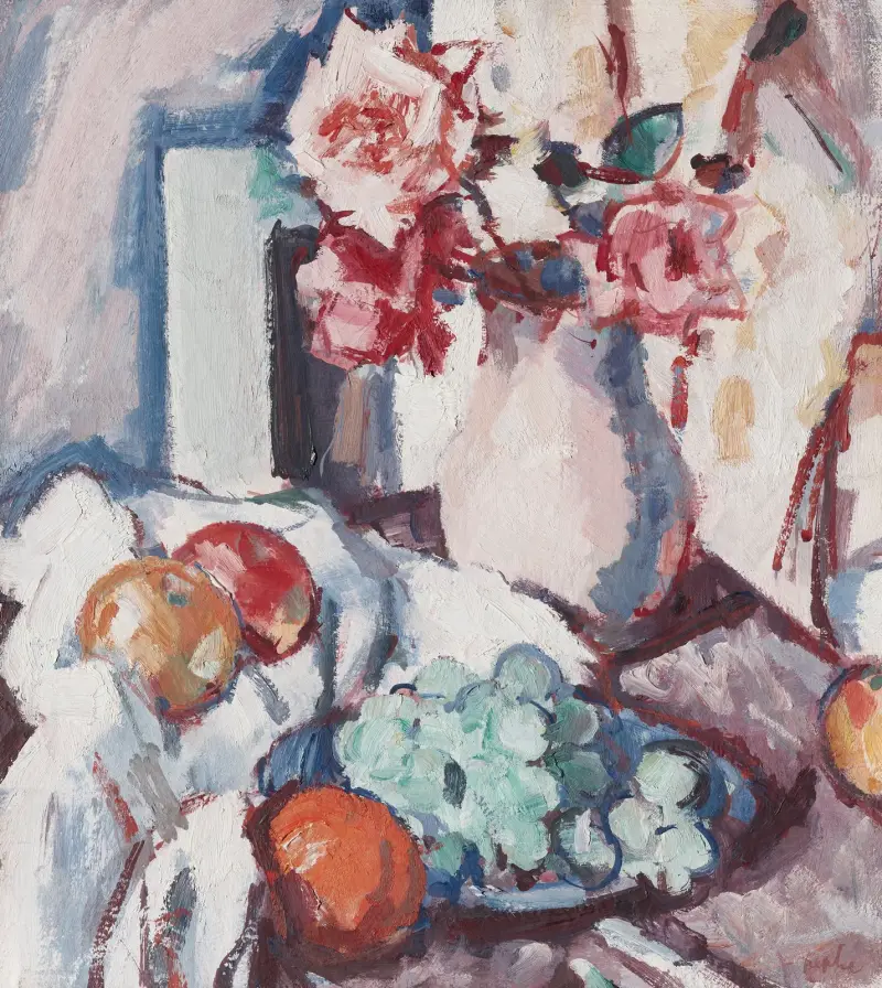 Rosen und Früchte von Samuel John Peploe