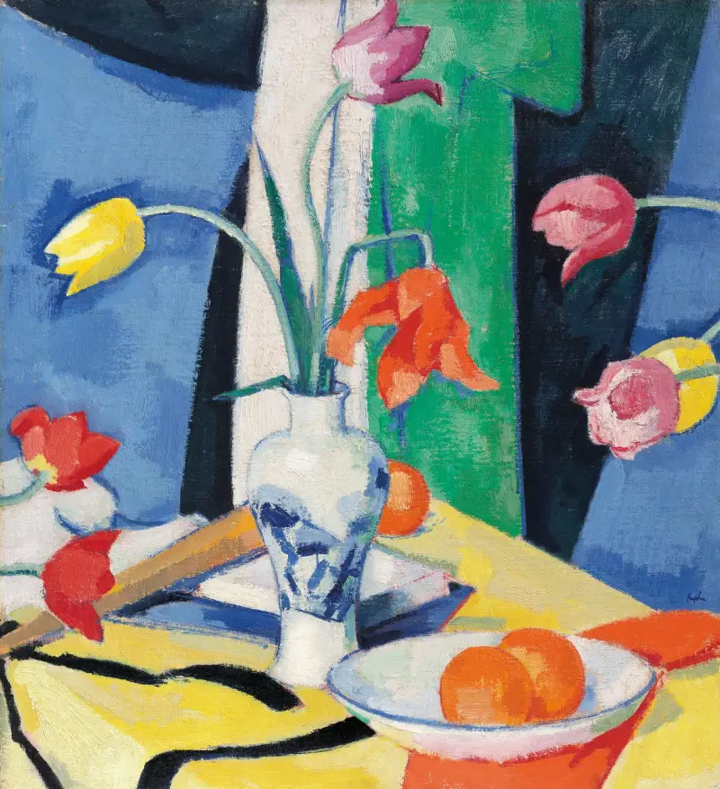 Still Life with Tulips av Samuel John Peploe