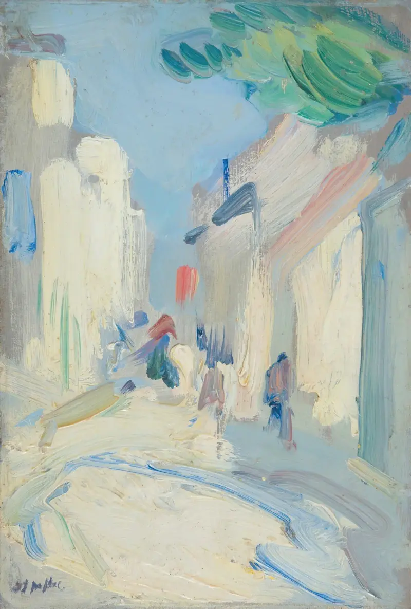 Streetscene, France av Samuel John Peploe