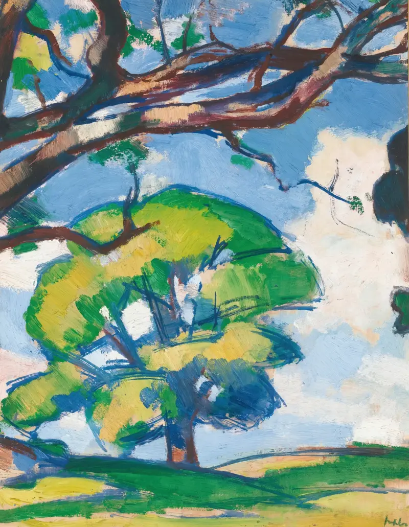 Bäume, Douglas Hall von Samuel John Peploe