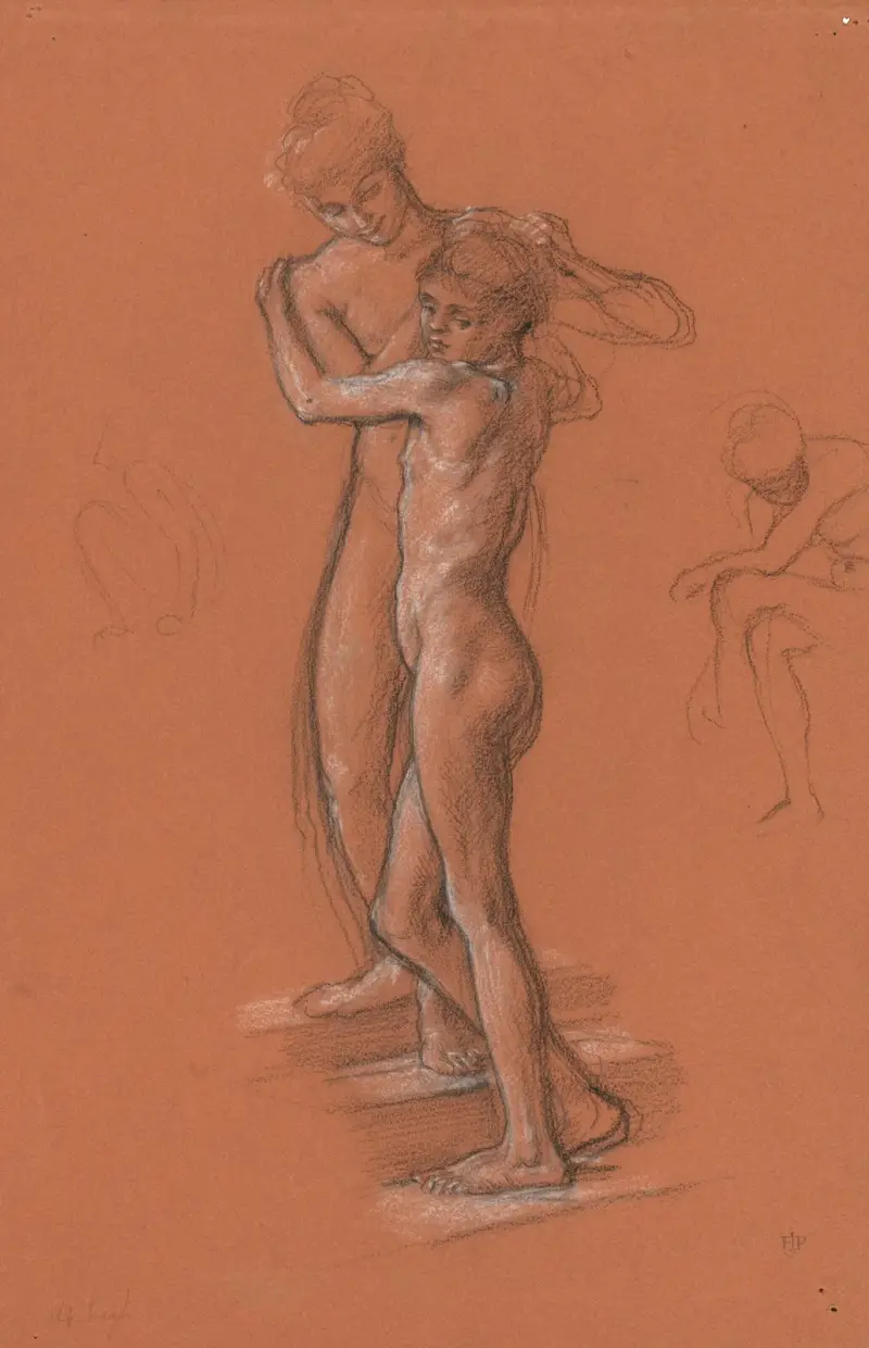 Studie för 'Onödiga farhågor' av Edward John Poynter