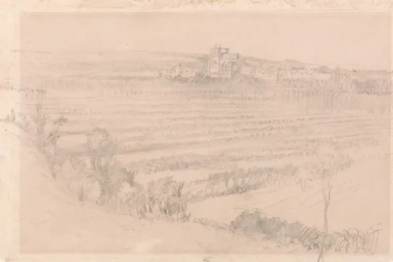 Distant View of Saint-Wulfran, Abbeville av John Ruskin