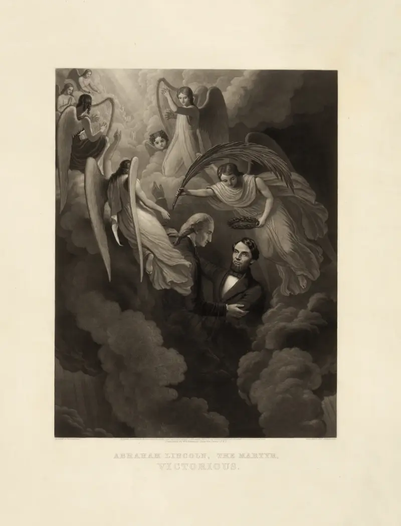 Abraham Lincoln, the martyr, victorious av John Sartain