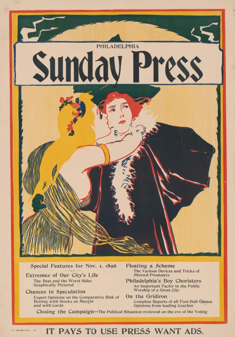 Sunday Press. Special features for Nov. 1, 1896 av John Sloan